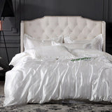 Qfdian Luxury Soft Bedding Set Home Textile Solid Color Bedroom Decor Duvet Cover Bed Sheet Bedding Covers Set Full King Size 4pcs