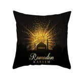 Qfdian Party decoration Islamic Eid Mubarak Pillowcase Ramadan Kareem Home Car Bedroom Sofa Decootative Pillow Cushion Covers Mosque Muslim Decor 45cm