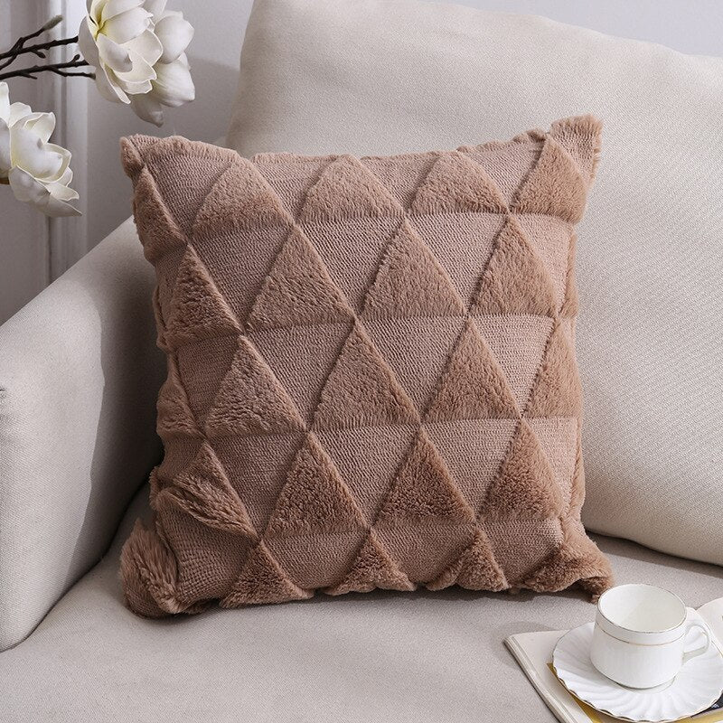 Fur Plush Pillowcase Decorative Sofa Cushion Covers Case Bed Decor Flowers Throw Pillow Cover Home Decor Pillow Case 45x45cm