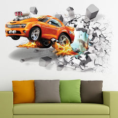 Qfdian Living room remodel decoration 3D Dinosaur Wall Sticker Removable Home Decor Sticker Pegatinas 3D Children Room Dinosaur Sticker stickers 50X70cm