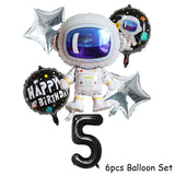 Qfdian home decor hot sale new Outer Space Party LED Lights Astronaut Rocket Mars Spaceship String Light Galaxy Solar System Party Boy First Birthday Supplies