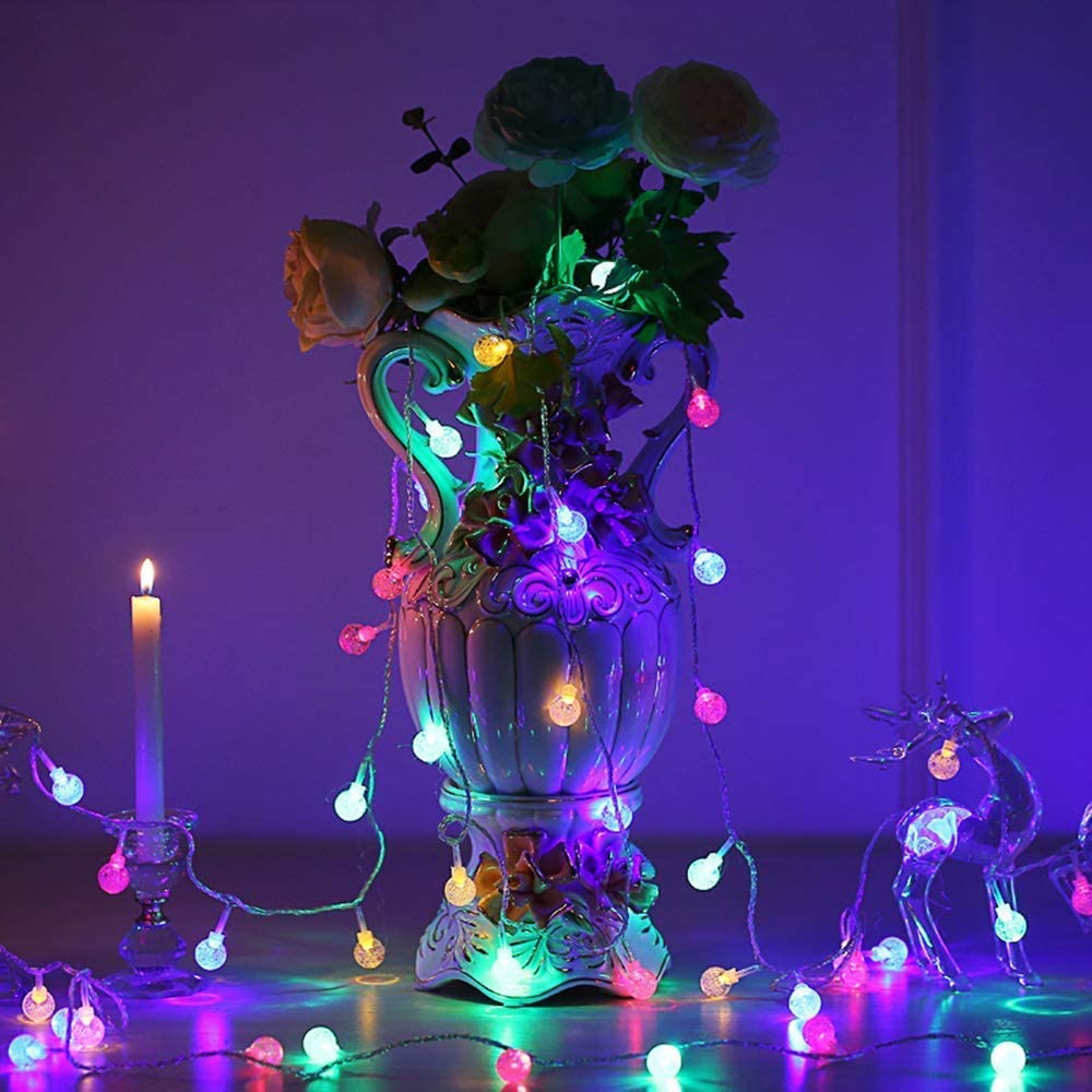 Qfdian Party decoration hot sale new LED String Lights Fairy Bubble Ball Lamp Holiday Lighting Garland Battery USB Indoor For Christmas Wedding Decoration