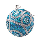 Qfdian valentines day decorations for the home hot sale new  8CM flower Wreath Decoration Christmas Home Decor Christmas Rhinestone Glitter Baubles Ball Xmas Tree Ornament #66