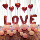 55pcs/set Love Letter Balloon Valentine's Day Birthday Proposal Confession Wedding Decoration Party Supplies