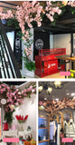 Qfdian wedding decorations hot sale new 20PCS Cherry Blossom Flower Branch High Quality Lifelike Fake Flower DIY Home Party Decoration Wedding Arch Decoration