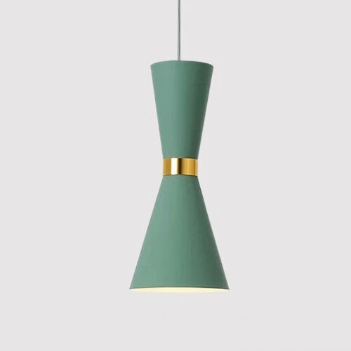 Qfdian home decor hot sale new Nordic Simplicity LED E27 Pendant Light Modern Macaron Hanging Lights Home Improvement Iron and Wood Decoration Pendant Lamp