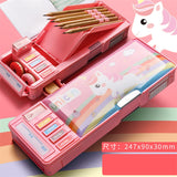 Qfdian Pencil Cases Case Material Escolar Unicorn Kawaii Estuche Stationery School Supplies Trousse Scolaire Cute Multifunction Pen Box