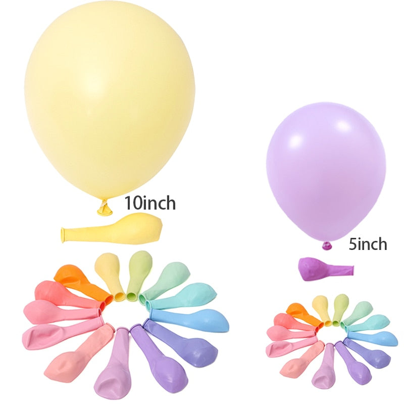 Qfdian halloween decorations christmas decorations 12-32Pcs Macarons Color Pastel Candy Balloons Latex Round Helium Baloons 5 10 12Inch Wedding Birthday Baby Shower Party Decorate