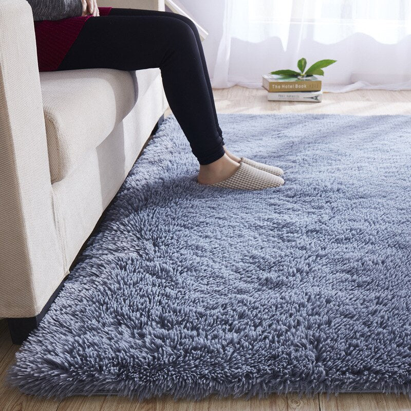 Qfdian Cozy apartment aesthetic Thick Faux Fur Carpet for Living Room Plush Rug Child Bedroom Fluffy Bedside Home Decor Area Rugs Soft Velvet Palor Floor Mat