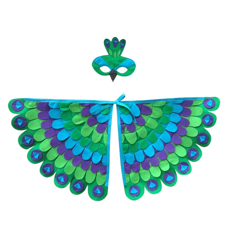 Qfdian halloween decorations halloween costumes halloween gift Kids Animal Costume Birds Felt Wings Fun Cosplay Halloween Costumes Butterfly Wing