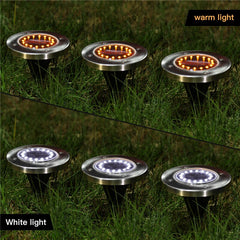 Qfdian home decor Solar Ground Lights 8/16 LED Solar Garden Light Waterproof Solar Led Light Outdoor Landscape Lights Lawn Yard Street Solar Lamp