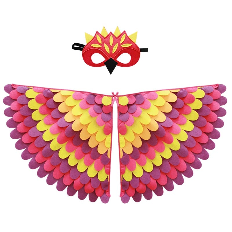 Qfdian halloween decorations halloween costumes halloween gift Kids Animal Costume Birds Felt Wings Fun Cosplay Halloween Costumes Butterfly Wing