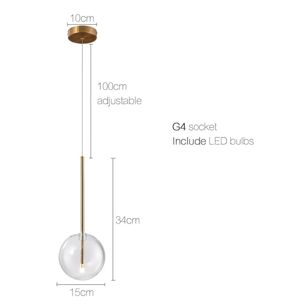 Qfdian home decor hot sale new Modern glass ball  Pendant Light Living room/Bedroom/Minimalist/Restaurant  Nordic Clothing Decoration  Hanging Lamps