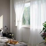 Solid White Tulle Sheer Curtains for Living Room Decoration Curtains for the Room Bedroom Kitchen Voile Organza Curtains