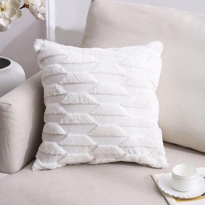 Fur Plush Pillowcase Decorative Sofa Cushion Covers Case Bed Decor Flowers Throw Pillow Cover Home Decor Pillow Case 45x45cm