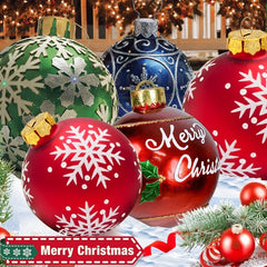 Qfdian Christmas decor ideas 60cm Christmas Balls Christmas Tree Decorations Christmas Gift Xmas Hristmas Decorations for Home Outdoor PVC Inflatable Toys