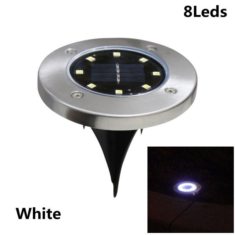 Qfdian home decor Solar Ground Lights 8/16 LED Solar Garden Light Waterproof Solar Led Light Outdoor Landscape Lights Lawn Yard Street Solar Lamp