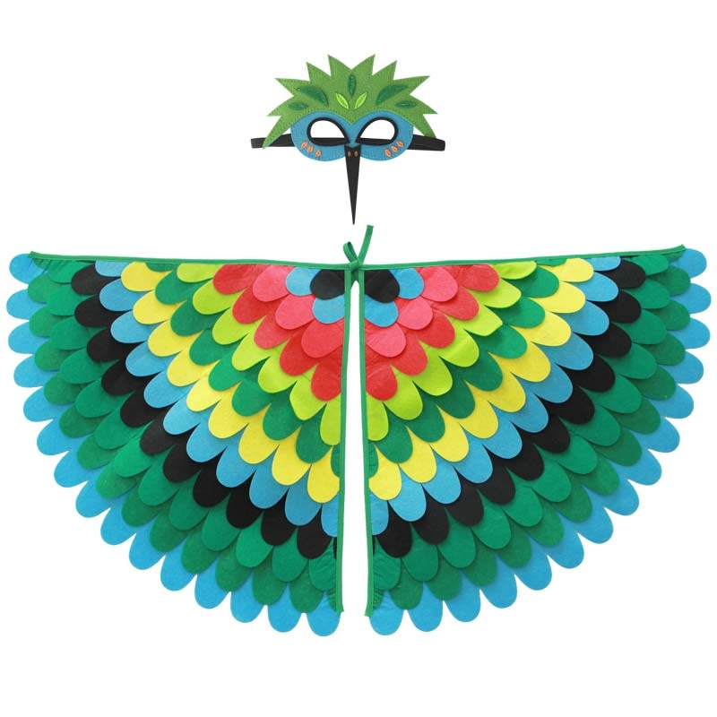 Qfdian halloween decorations halloween costumes halloween gift Kids Animal Costume Birds Felt Wings Fun Cosplay Halloween Costumes Butterfly Wing