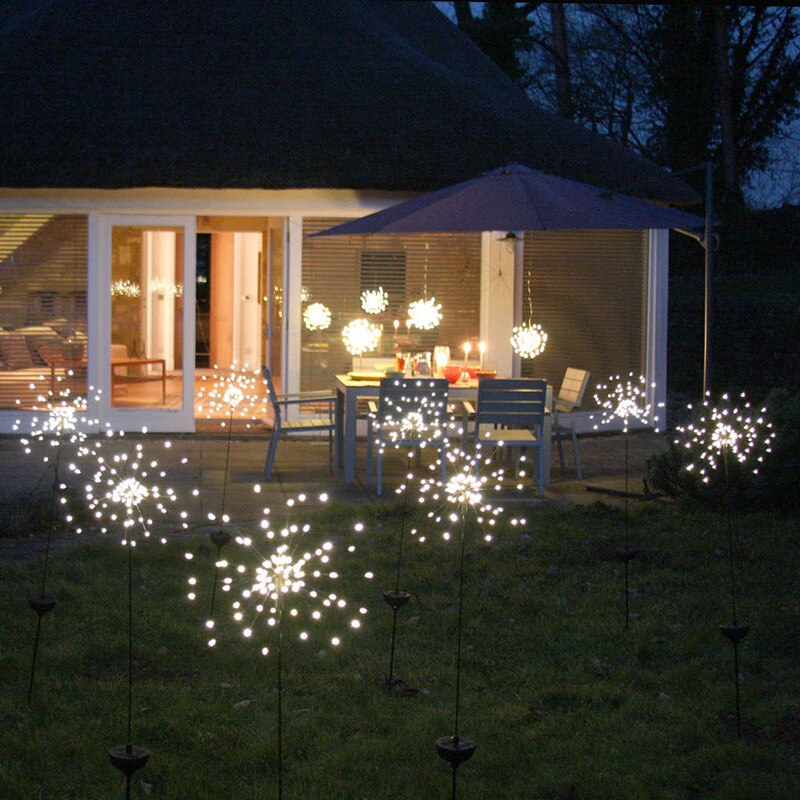 Qfdian Party decoration Party gifts hot sale new LED Solar Light String Outdoor Waterproof Garden Lawn Solar Dandelion Lights Christmas Wedding Fairy Garland Decoration