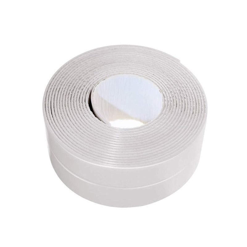 Qfdian Cozy apartment aesthetic PVC Self Adhesive Tape Sealing Tape Shower Bathroom Kitchen Mold Proof Anti-moisture Waterproof Tape Caulk Strip Adhesive Sealer