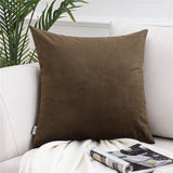 Qfdian Cozy apartment aesthetic valentines day decoration Solid Color Velvet Pillowcases Soft Cushion Covers Square Decorative Pillows For Sofa Bed Car Home Throw Pillow Christmas Gift