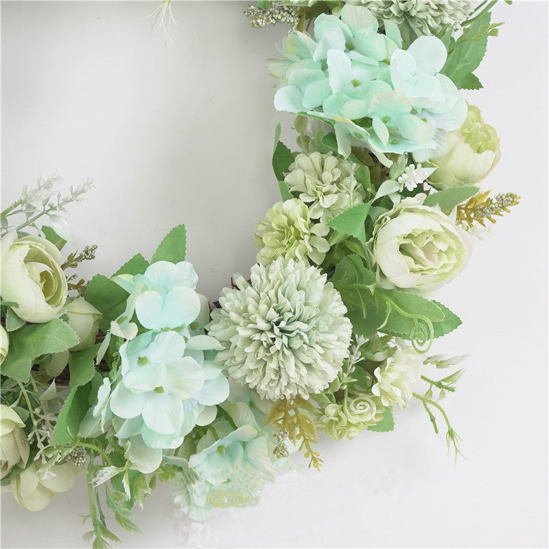 Qfdian wedding decorations hot sale new 30cm/40cm multiple styles Silk Peony Artificial Flowers Wreaths Door Perfect simulation Garland For Wedding Home Partydecoration