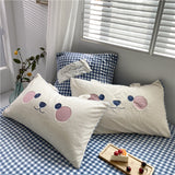 Cartoon Cute Milk Velvet Four-Piece Double-Sided Bed Set