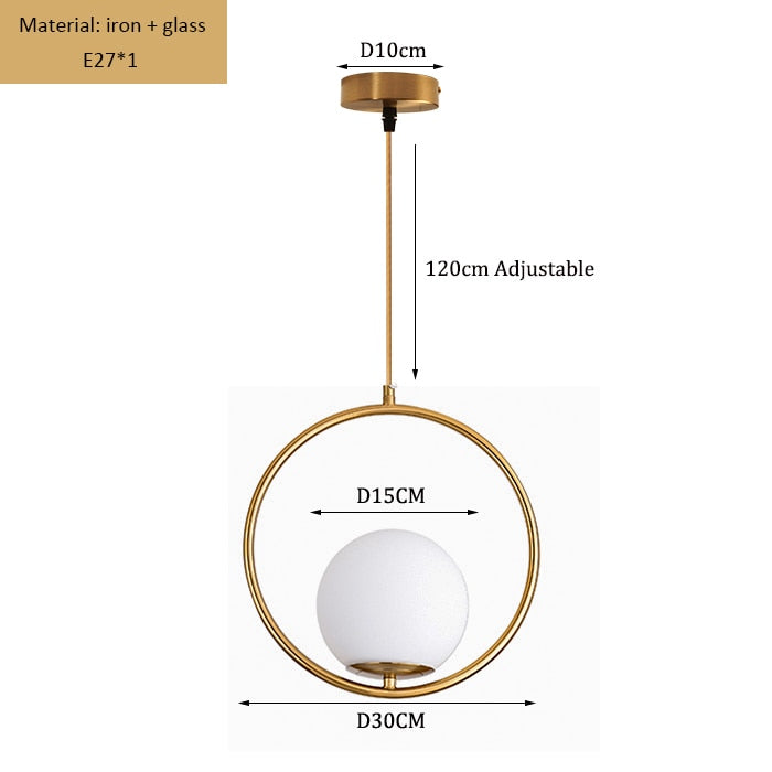 Qfdian home decor hot sale new Modern glass ball  Pendant Light Living room/Bedroom/Minimalist/Restaurant  Nordic Clothing Decoration  Hanging Lamps