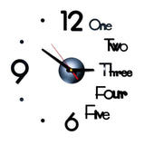 Mini Home Wall Clock 3D DIY Acrylic Mirror Stickers For Home Decoration Living Room Quartz Needle Self Adhesive Hanging Watch