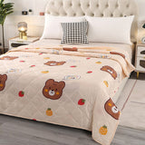 Flowers Single Double Summer Quilt Comfortable Air-Permeable Summer Blanket Machine Washable Quilted Comforter for Bed Quilts