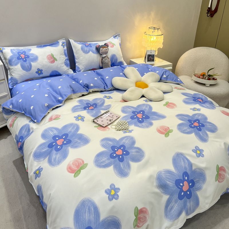 Bedding Set Cute Dinosaur Kids Adult Flat Sheet Duvet Cover Pillowcase Single Double Full Size Bed Linen Bear Panda Home Textile