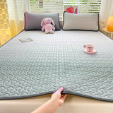 Natural Latex Thick Cooling Mat for Summer Cool Feeling Rayon Matress Pad Soft Air-Permeable Cold Summer Mat for Bed Sheet Set