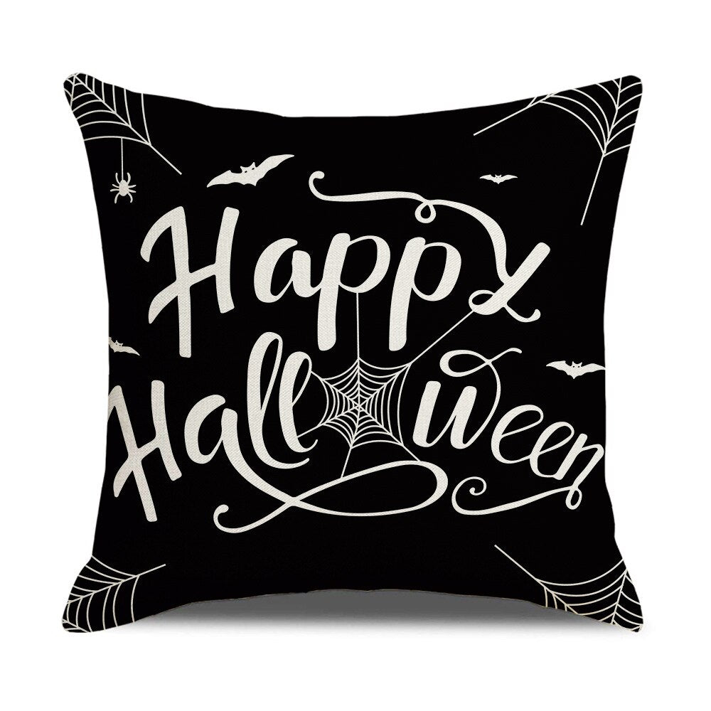 Qfdian halloween decorations halloween costumes halloween gift Fall Halloween Pumpkin Cushion Cover Trick or Treat Farmhouse Decor Home Pillowcase Sofa Decor Pillowcase