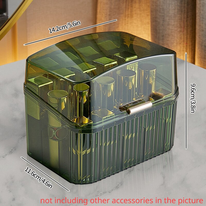 Lipstick storage box lid Dustproof Lipstick Holder Box Desktop Makeup Organizer Waterproof Cosmetics Display