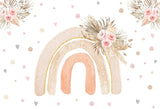 Qfdian Party gifts Party decoration hot sale new Mehofond Photography Background Boho Rainbow Baby Shower Girl Birthday Party Cake Table Decor Banner Backdrop Photo Studio Props