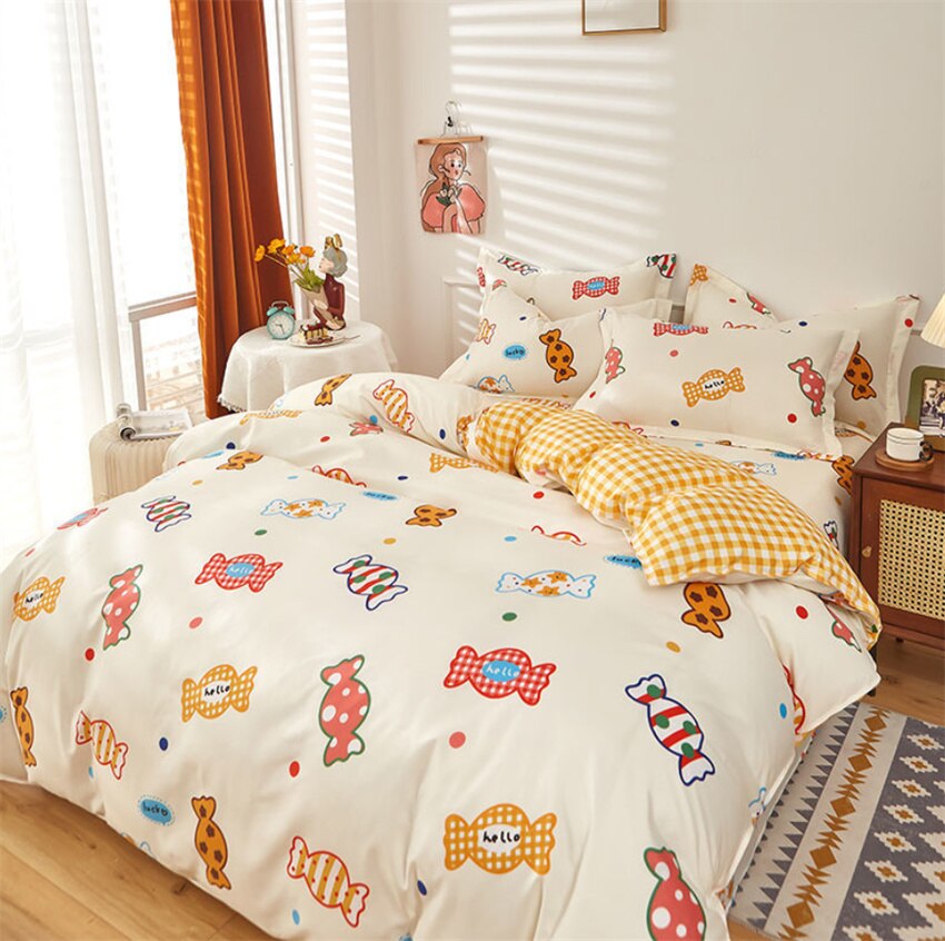 Rainbow Bear Printed 1pc Duvet Cover Polyester Cotton Bedclothes Comforter Cover Single Twin Full Queen King Size Quilt Cover