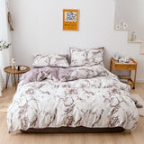 Qfdian 2/3pc American Style Bedding Set Luxury Duvet Cover and Pillowcase Set Quilt Cover for Single Double Queen King (No Bed Sheet)