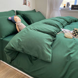 Nordic Plaid Bedding Set Black Grey Soft Bed Linen Single Full Queen Size Duvet Cover Flat Sheet Pillowcases Kit