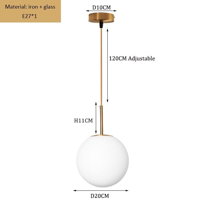 Qfdian home decor hot sale new Modern glass ball  Pendant Light Living room/Bedroom/Minimalist/Restaurant  Nordic Clothing Decoration  Hanging Lamps