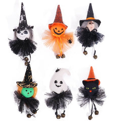 Qfdian halloween decorations halloween costumes halloween gift Halloween Doll Hanging Pendant Ornament Witch Pumpkin Outdoor Tree Party Prop Kids Gift Home Decor Halloween Decoration for Home