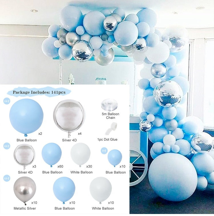 Qfdian halloween decorations christmas decorations Macaron Balloons Garland Latex Ballons Arch Happy Birthday Party Decor Kids Adult Wedding Baloon Chain Baby Shower Balon