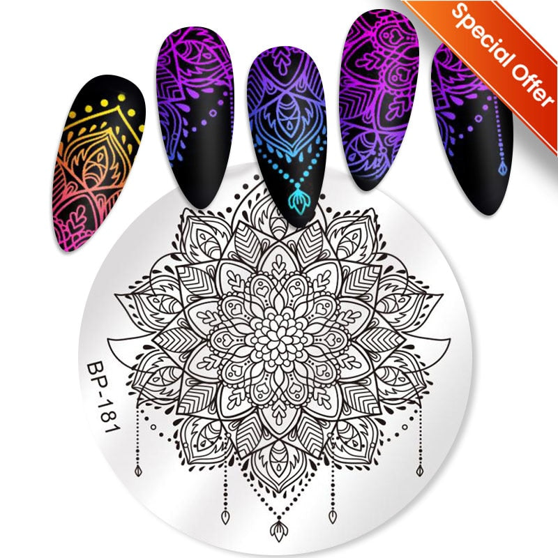 Qfdian Valentine Day Nail Stamping Plates Heart Love Animal Artist Stamping Template Nail Design Stencil Tools Manicure