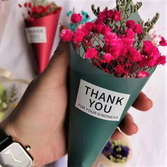 Qfdian Party decoration 5pcs Artificial Flower Valentine's Day Gifts Mini Gypsophila Bouquet  Box with Gift Immortal Soap Flower Wedding Gift for Guests