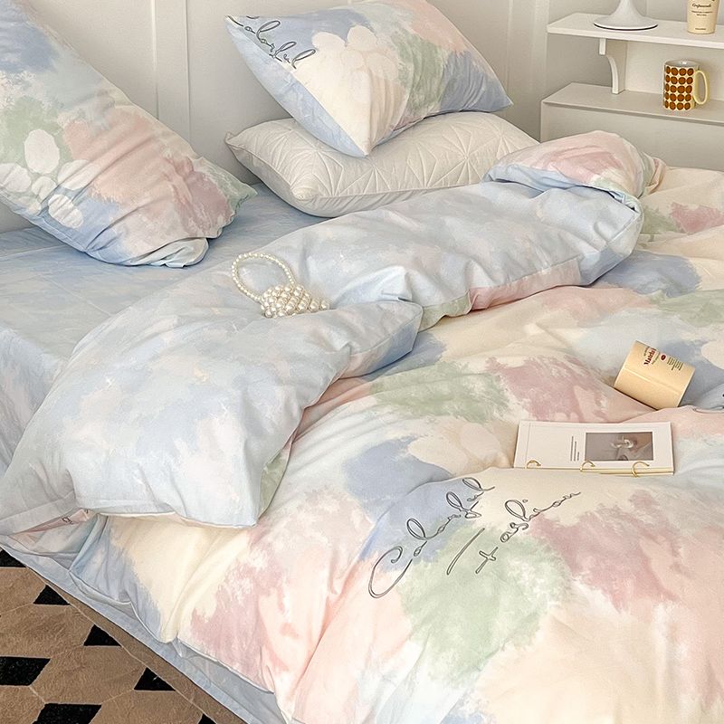 Green Flower Bedding Set Bed Sheet Set Flat Sheet Pillowcases Duvet Cover Cool Fashion Home Textile For Adults Kids Bed Linen