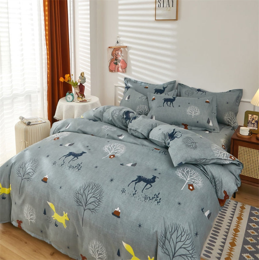 Rainbow Bear Printed 1pc Duvet Cover Polyester Cotton Bedclothes Comforter Cover Single Twin Full Queen King Size Quilt Cover