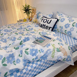 Tulips Duvet Cover Set with Flat Sheet Pillowcases Fashion Twin Double Queen Size Bed Linen Soft Boys Girls Bedding Kit