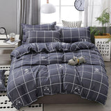 3/4pcs Cartoon Bedding Set Feather Duvet Cover Set Quilt Cover Bed Sheet Pillowcases Kit for Single Twin Double Queen King Bed