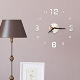 Mini Home Wall Clock 3D DIY Acrylic Mirror Stickers For Home Decoration Living Room Quartz Needle Self Adhesive Hanging Watch