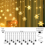 Qfdian living room lighting ideas farmhouse dining room lighting christmas decor ideas 3.5m Snowflake LED Light Christmas Tree Decorations Navidad Fairy Lights Christmas Decorations for Home 2022 Xmas Gifts New Year