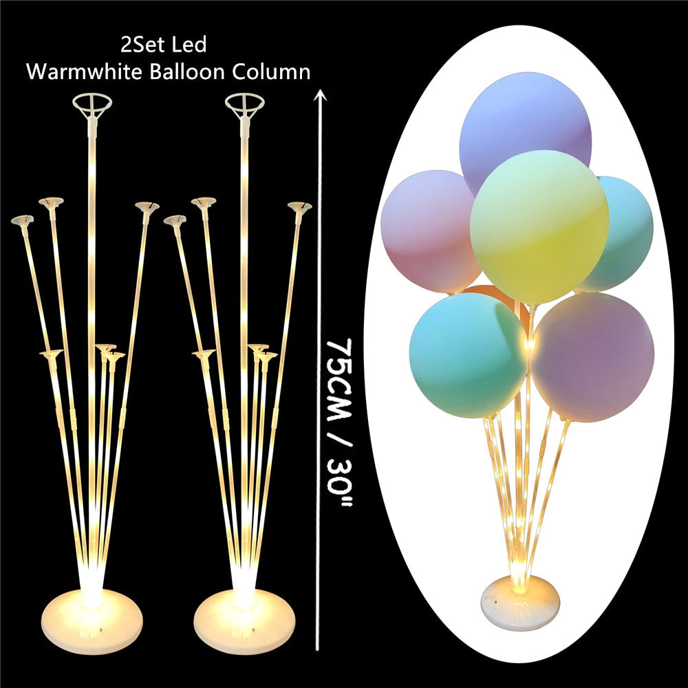 1/2Set Column Balloon Stand for Baby Shower Birthday Wedding Party Decoration Eid Baloon Arch Kit Pump Clip Ballons Accessories